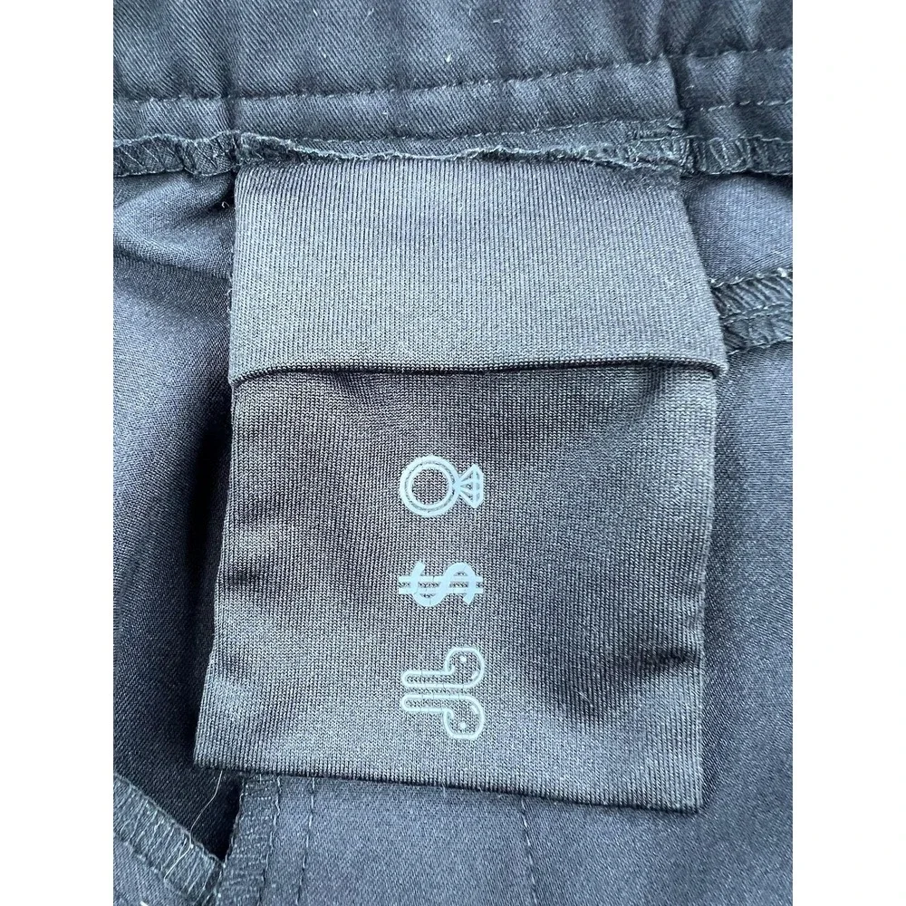 FIGS Kochi Scrub Pants Womens Medium Black Technical Collection Stretch